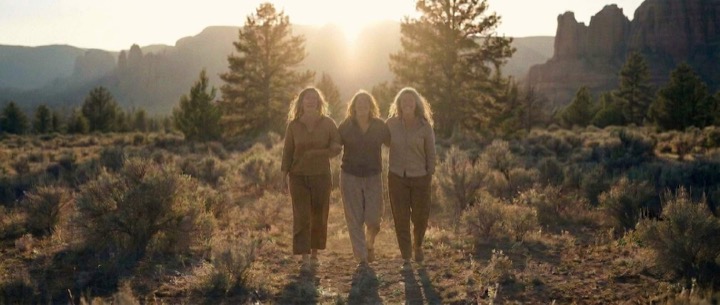 Walking into the low golden light